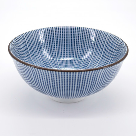 japanese white blue lines bowl Ø11,8cm SENDAN TOKUSA