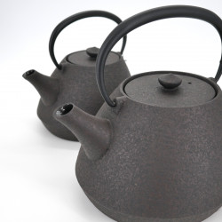 japanese large brown prestige cast iron teapot chûshin kôbô SHIYAEN