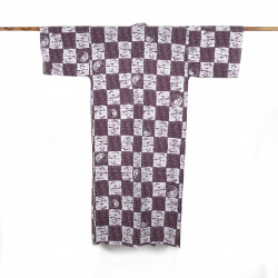 Yukata prestige en coton japonais pour homme NEMAKI violet