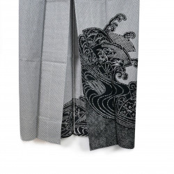 Yukata prestige en coton japonais pour femme NAMIZENSU noir