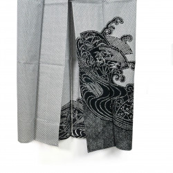 Japanese cotton prestige yukata for women NAMIZENSU black