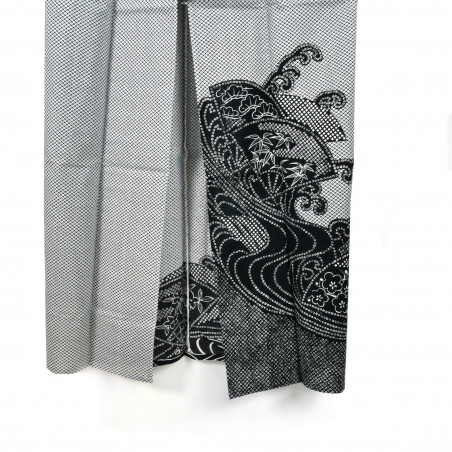 japanischer prestige yukata für frauen, NAMIZENSU, schwarz