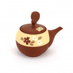 japanese red kyusu teapot made of terracotta tokoname YAKIBA