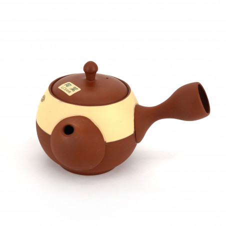 japanese red kyusu teapot made of terracotta tokoname YAKIBA