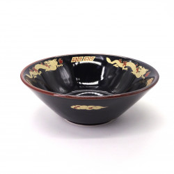 japanese noodle ramen bowl in ceramic Ø19,5cm RYÛ, golden dragon