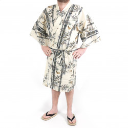 Japanese traditional cotton happi coat kimono TAKE, bamboo, for men