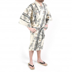 happi kimono traditionnel japonais en coton TAKE, bambou, pour homme