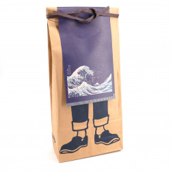 Delantal tradicional de algodón japonés Great Wave, MAEKAKE UKIYOE HOKUSAI