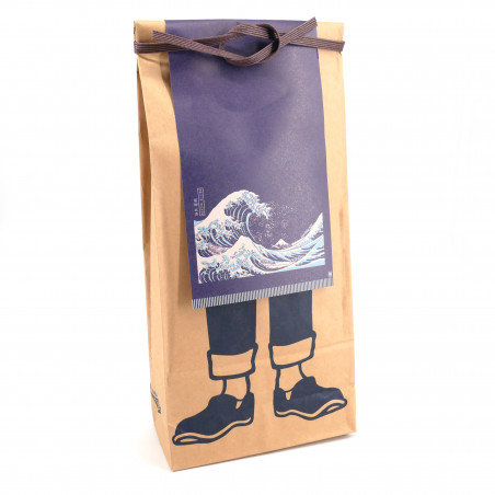 Delantal tradicional de algodón japonés Great Wave, MAEKAKE UKIYOE HOKUSAI