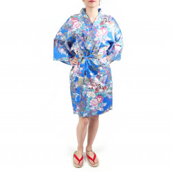 hanten traditionelle japanische blau satin baumwolle kleine prinzessin für frau