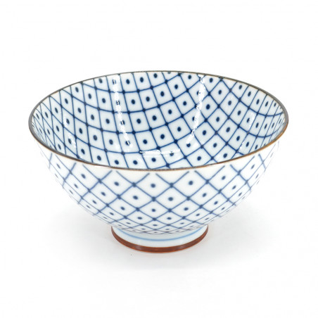 Set of 5 Japanese blue and white ramen bowls - BORU SETTO