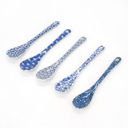 Set de 5 cuillère en céramique japonaise, YUNAITEDDOSETTO