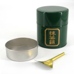 Japanische Metallteekiste, MATCHA BURUI, grün