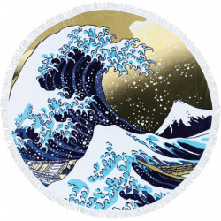 Grande serviette de plage, ROUND BEACH TOWEL KANAGAWAOKI NAMURA, jaune