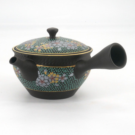 Tokura-kutani teapot SAKURA, blue