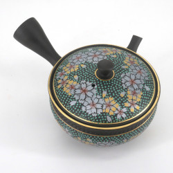 Tokura-kutani teapot SAKURA, blue