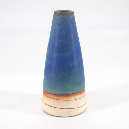 Vaso giapponese in terracotta, AOI, blu