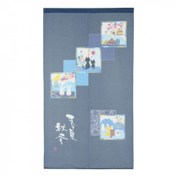 Japanese noren polyester curtain, KISETSU