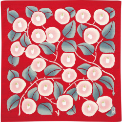 Furoshiki japonés, YUMEJI TAKEHISA, Camelias rojas