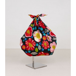 Furoshiki de poliéster japonés, UME, negro