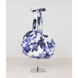 Furoshiki japonais en coton, INDIGO SAKURA, fleur de cerisier