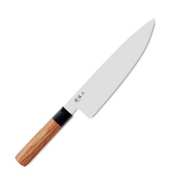 Cuchillo de cocina japonés 20 cm KAI Seki Magoroku madera roja