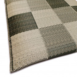 coussin en natte paille de riz motifs carré Heihō 55x55cm