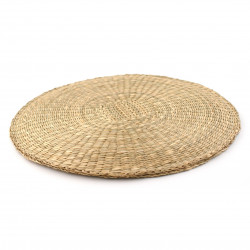 coussin rond Zabuton en paille de riz 038