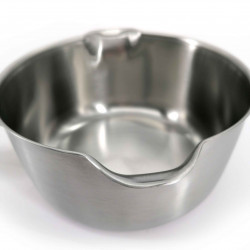 Casseruola in acciaio inox con manico in legno 16 cm