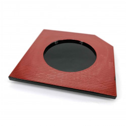 Coaster in resin, red and black, JIMINA