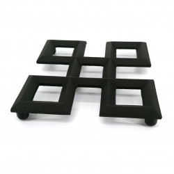 Japanese trivet for teapot, KUMIKOUSHI, black