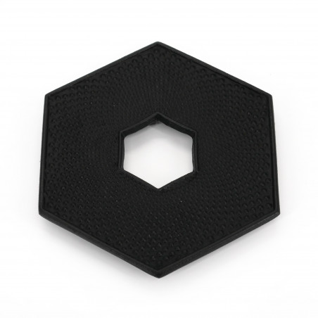 Black cast iron trivet from Japan, ROJI HEXAGONAL