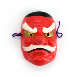 Japanische Tengu Dämon Noh Maske, TENGU, 9 cm