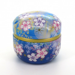 Japanese blue metal tea caddy, SUZUKO VIDRO, 150gr