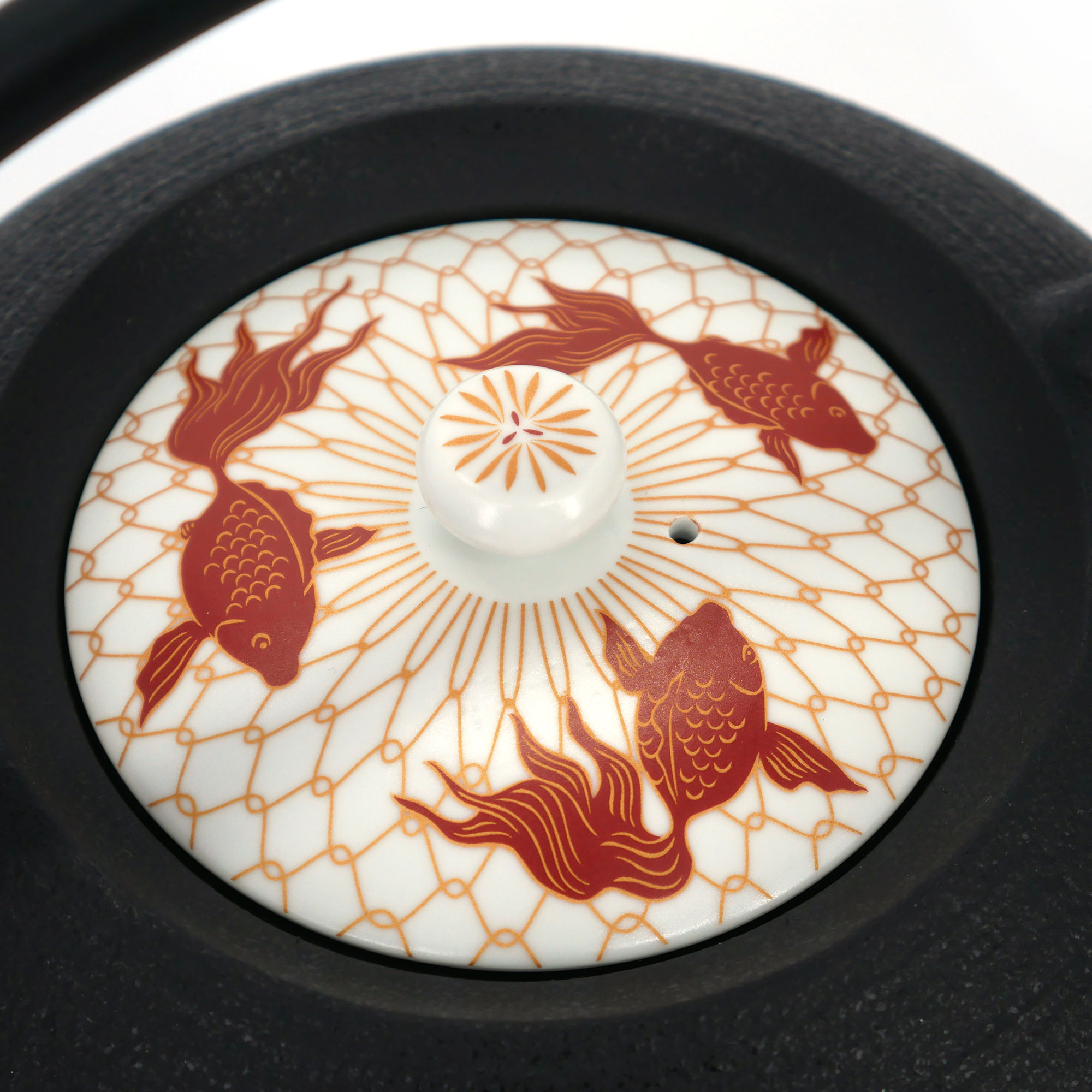 Pequeña tetera japonesa redonda de hierro fundido, CHÛSHIN KÔBÔ MARUTAMA,  TAKE, 0,4 L