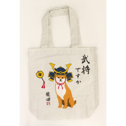 Japanische weiße A4 size Baumwoll-Einkaufstasche, VOYAGE TOKYO, Shiba