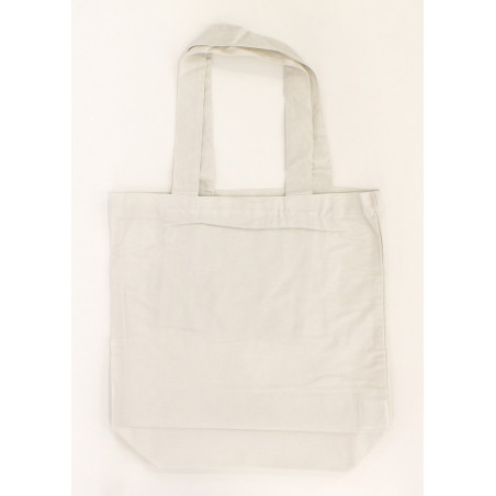 Borsa A4 size bag bianco in cotone giapponese, VOYAGE TOKYO, Shiba