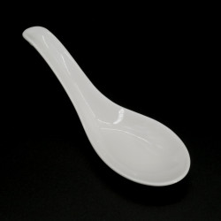 Japanese ceramic spoon, white, SHIRO 1