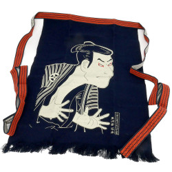 Japanese traditional cotton apron, MAEKAKE SHARAKU