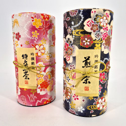 Duo aus rosa und schwarzen japanischen Teedosen, bedeckt mit Washi-Papier, PINKU NOWARU , 200 g