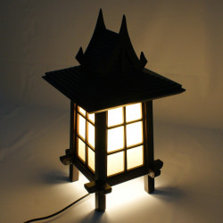 Japanese wooden lamp PUGGI 3 black