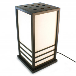 Grande lampe de table japonaise NIKKO noire