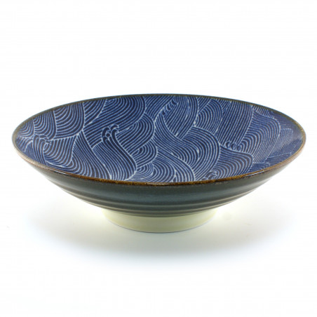 Japanese blue nami seigaiha bowl