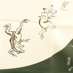 Plato de cerámica japonesa, largo y ovalado, beige y gris - MIGAKIMASU