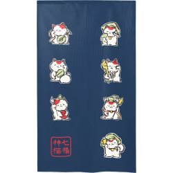 Rideau japonais Noren en polyester, MANEKINEKO