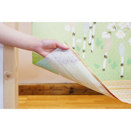 Rideau japonais Noren en polyester, SAKURA NEKO