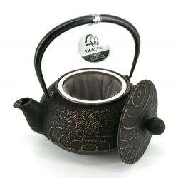 Japanese cast iron teapot - IWACHU KINGYO - 0.65 lt - black gold