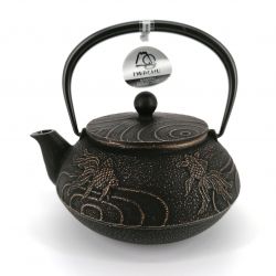 Japanese cast iron teapot - IWACHU KINGYO - 0.65 lt - black gold