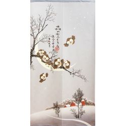 Rideau japonais Noren en polyester, YORU NO FURUKO
