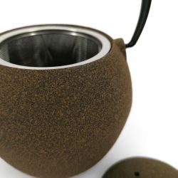 Japanese cast iron teapot - WAZUQU MAYU - 0.55lt - brown